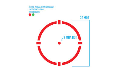 Firefield Impulse Compact Red Dot Sight (1x22) – Red/Green Circle Dot, Picatinny Mount