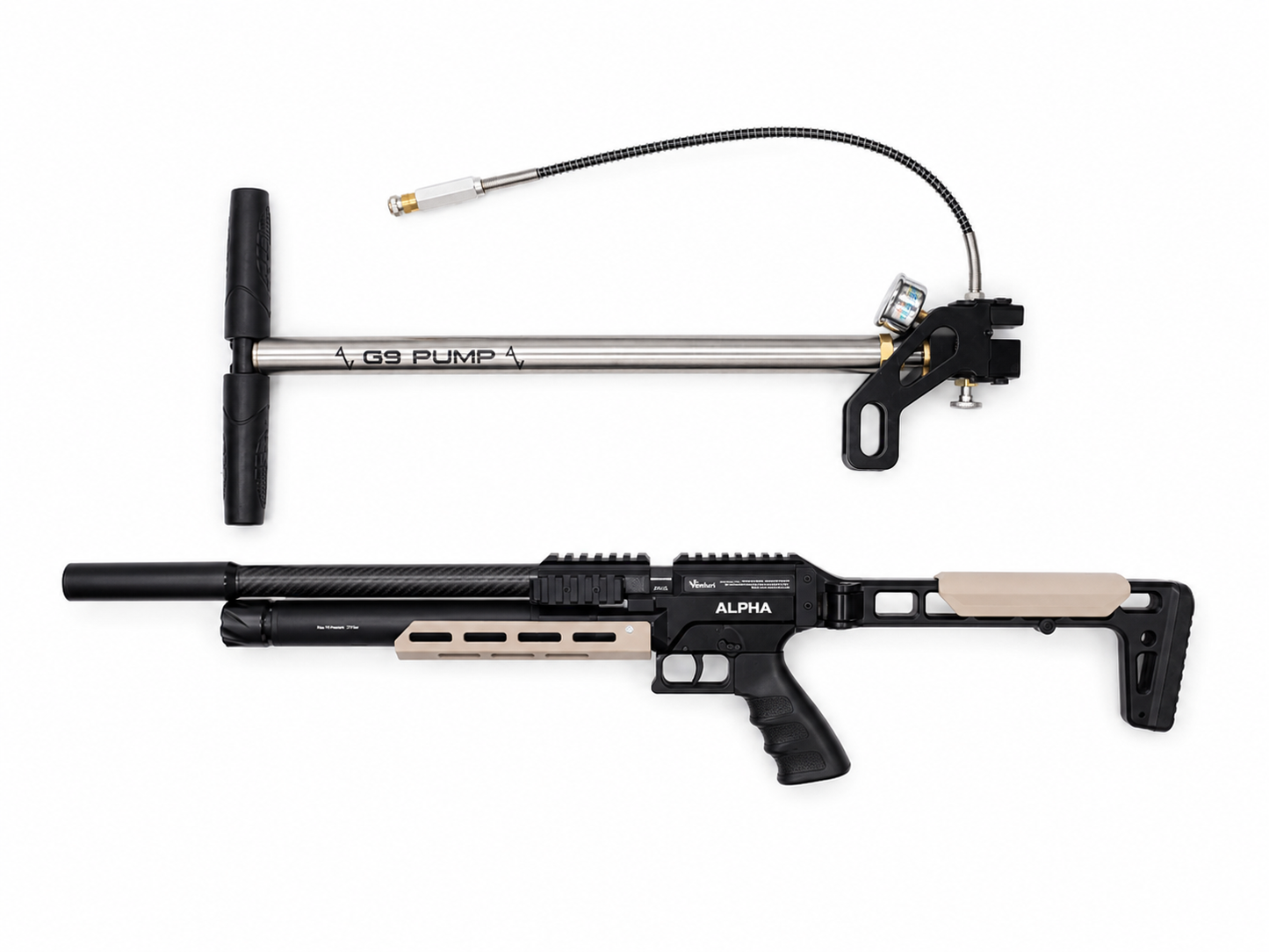 Air Venturi Alpha Compact .22 + AV G9 Hand Pump Combo | Airgun + Pump
