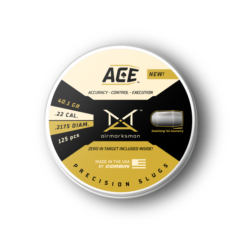 AirMarksman “ACE” Precision Slug – .22 40.1gr (.2175) – 125ct – Boat Tail