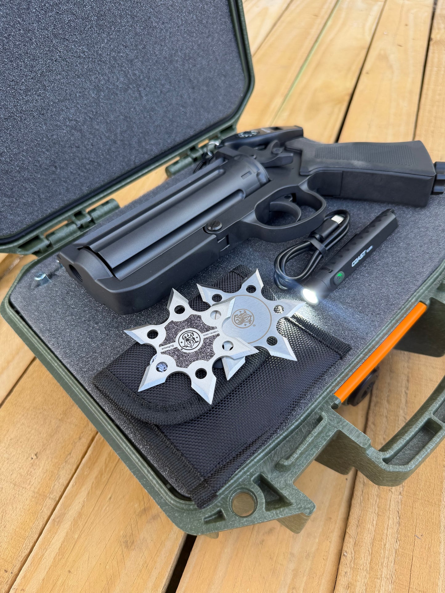 Custom 2 of 2 9mm Blowgun Revolver Camping Kit