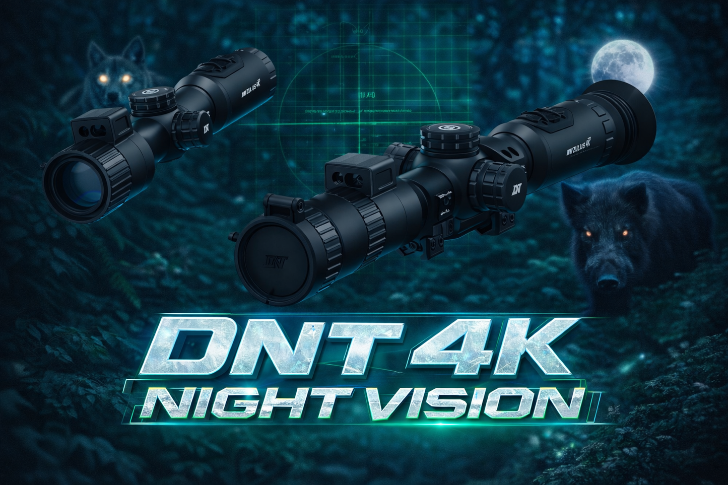 ZULUS 4K Tube-Style Digital Day & Night Vision Scope with Laser Rangefinder and DNT Ballistic Engine