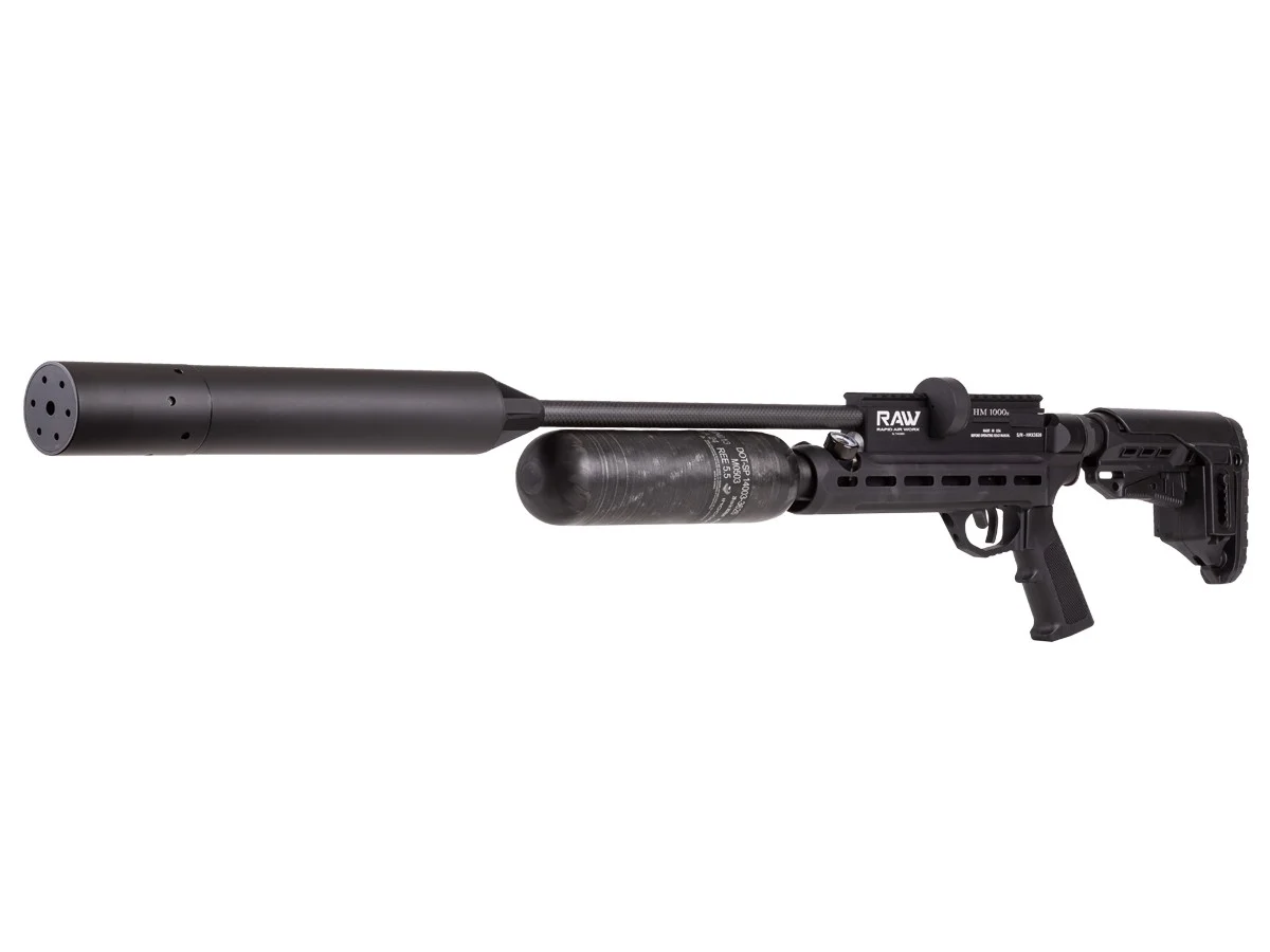 RAW HM1000X – with Moderator | Factory-Tuned Competition PCP Air Rifle | Caliber & Barrel Interchangeable