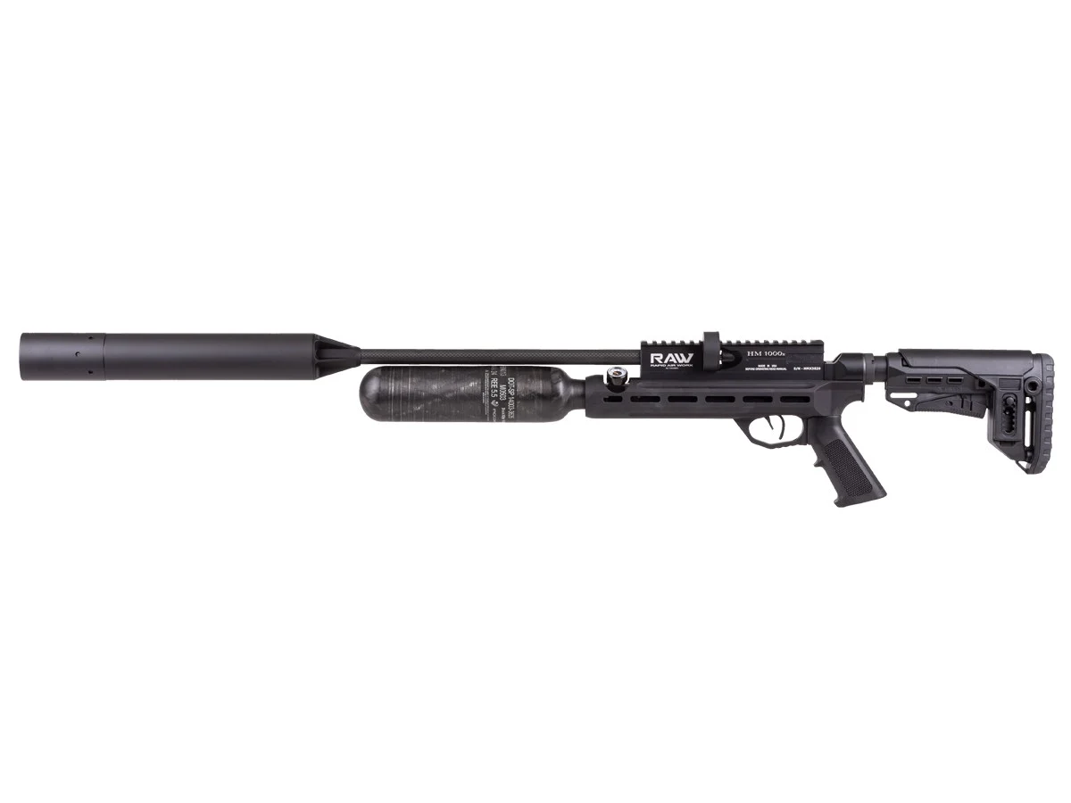 RAW HM1000X – with Moderator | Factory-Tuned Competition PCP Air Rifle | Caliber & Barrel Interchangeable