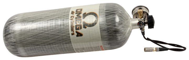 Omega 100 cu. ft. 4500psi Tank w/ HP3 Valve, Hose and QC's