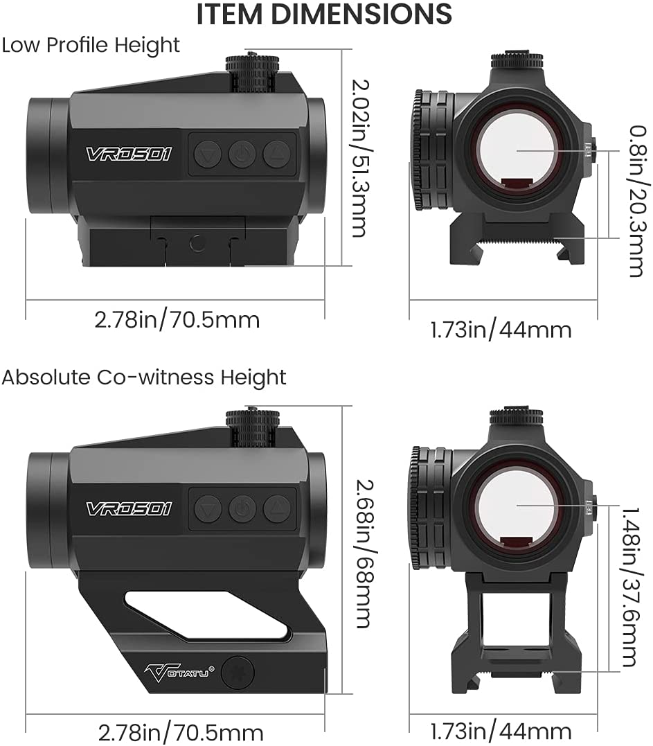 Votatu VRD501 Raised Red Dot Sight