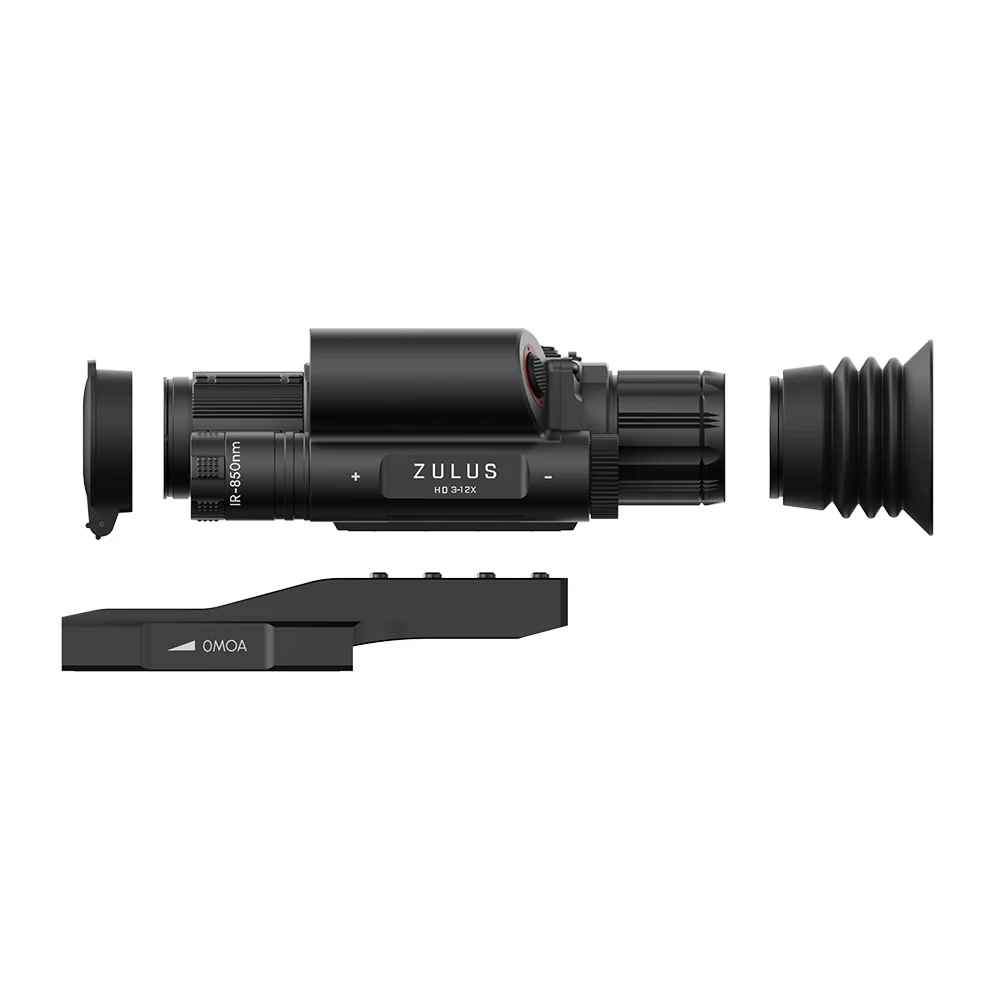 ZULUS HD 3-12X Digital Night Vision Scope with Laser Rangefinder and Ballistic C image 3